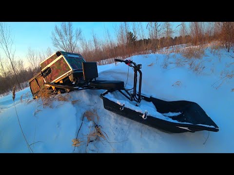 Видео: ОФФРОУД  НА МОТОТОЛКАЧЕ / В ПОИСКАХ ГЛУБОКОГО СНЕГА