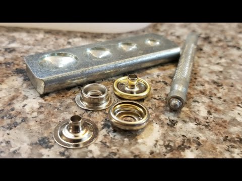 Видео: Как установить кнопки на коже