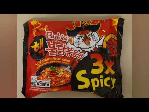 Видео: Обзор на лапшу рамен быстрого приготовления Buldak 3x Spicy Samyang