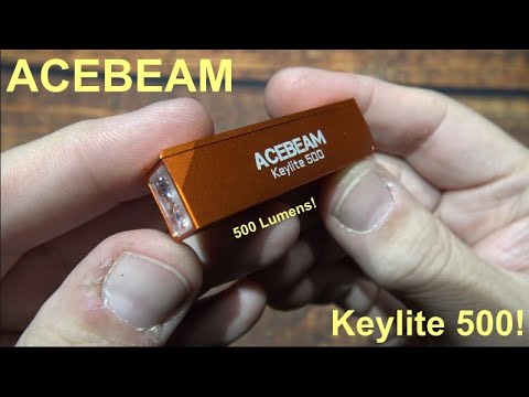 Видео: Обзор фонарика AceBeam Keylite 500! (500 люмен, два светодиода, клиновидная конструкция, EDC!)