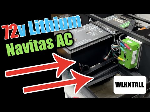 Видео: Установка 72-вольтового литиевого аккумулятора Navitas AC Conversion в старый гольф-кар Club Car ...
