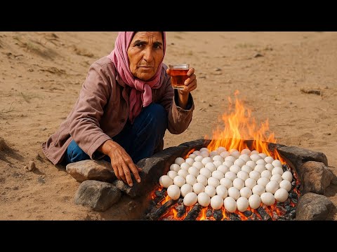 Видео: Она приготовила кучу яиц в костре в пустыне | Кочевая жизнь в Иране