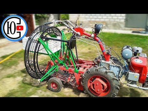 Видео: Как я сделал КАРТОФЕЛЬНЫЙ КОМБАЙН К МОТОБЛОКУ? ENG.SUB