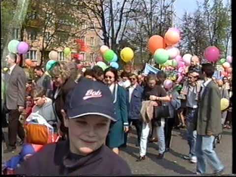 Видео: Первомайская  демонстрация 2002 года в Подольске. ОКБ "Гидропресс".