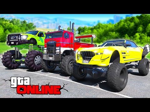 Видео: УГНАЛ КУЧУ ЧИТ МОНСТР ТРАК ЗА 180 СЕКУНД! БИТВА ВОРОВ В ГТА 5!