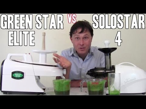 Видео: Лучшая шнековая соковыжималка для листовой зелени  Green Star Elite против Solostar 4
