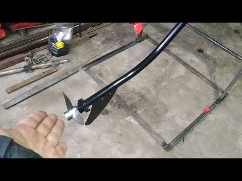 Видео: Лодочный мотор " Гибрид " , лодочный мотор " Болотоход "  HABERT.