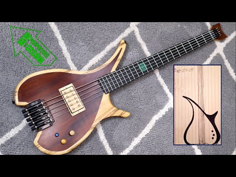 Видео: Индивидуальная 5-струнная безголовая гитара — ещё один набросок становится реальностью