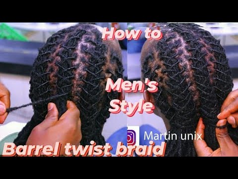 Видео: Как уложить косу-бочку на дредах мужчинам с низким хвостом.