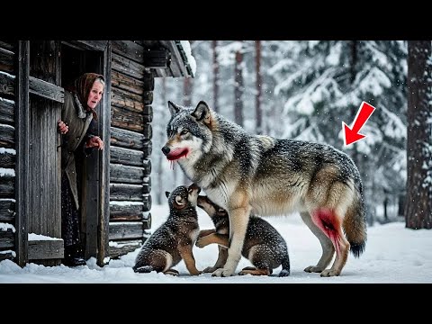 Видео: У её двери стояла раненная волчица… а два малышей просили спасти их