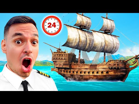 Видео: ЖИВЕЯ НА ПИРАТСКИ КОРАБ В МОРЕТО ЗА 24 ЧАСА!
