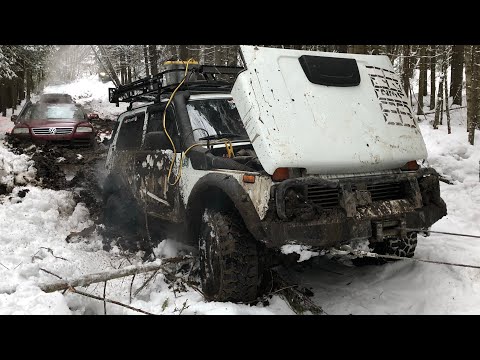 Видео: Зима - очень суровая пора для оффроуда. 19км - 16часов