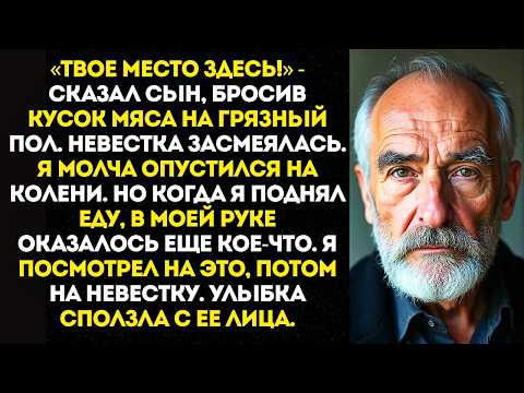 Видео: Сын заставил меня есть с пола, как собаку. Но он не знал, что я поднял вместе с едой…