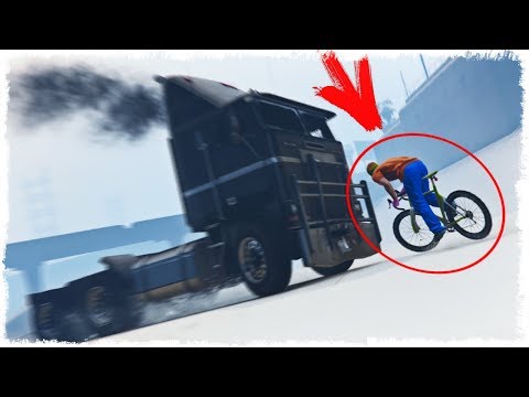 Видео: ВЕЛОСИПЕД vs ГРУЗОВИК В GTA ONLINE!!!