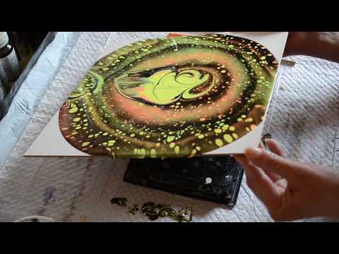 Видео: Техника акриловой заливки Открытый стакан.