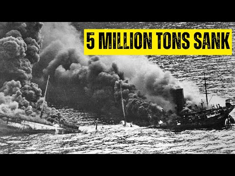 Видео: Немецкие подводные лодки потопили 5 миллионов тонн грузов — после чего Америка построила 2710 кор...