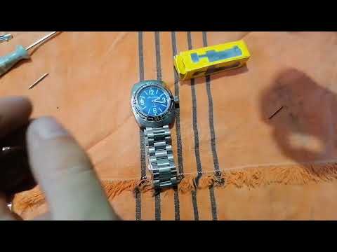 Видео: часы,, Амфибия,, замена и подгонка браслета.