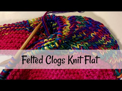 Видео: Войлочные сабо, плоская вязка
