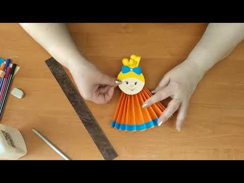 Видео: лялька маріонетка з паперу/ поробки для дітей