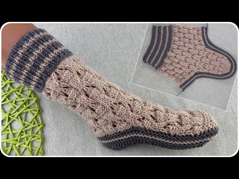 Видео: 💥ШИКАРНЫЕ НОСКИ СПИЦАМИ!!! Подробный МК