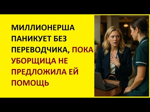 Видео: МИЛЛИОНЕРША ПАНИКУЕТ БЕЗ ПЕРЕВОДЧИКА, ПОКА УБОРЩИЦА НЕ ПРЕДЛОЖИЛА ЕЙ ПОМОЩЬ| реальные истории