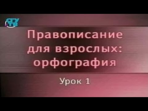 Видео: Русский язык. Урок 1. Принципы русской орфографии. Правила переноса слов
