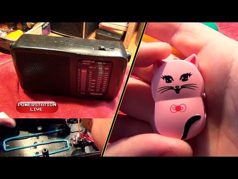 Видео: Радиоприёмник TECSUN (делаем FM антенну) и розовый котоплеер 🐱
