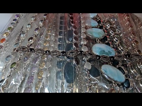Видео: Серебряные Браслеты с натуральными камнями из Индии и Таиланда. Лучший АСМР для моей сестры.