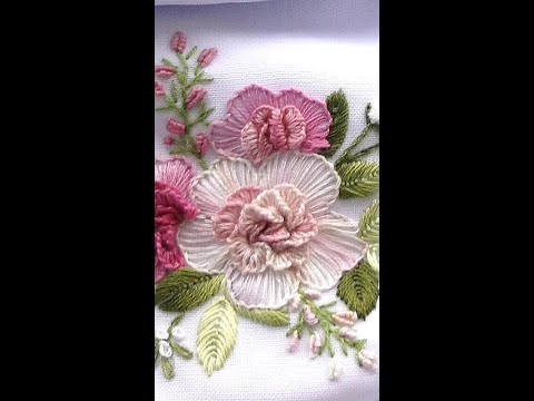 Видео: Вышивка цветов для начинающих ЦВЕТОЧНЫЕ ШВЫ #malina_gm