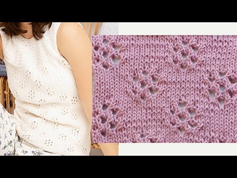 Видео: АЖУРНЫЕ ЦВЕТЫ Женственно и элегантно 799 Узоры спицами