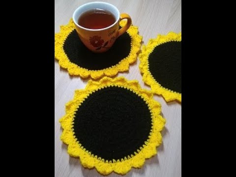 Видео: ПОДСТАВКА ПОД ГОРЯЧЕЕ КРЮЧКОМ "ПОДСОЛНУХ"/STAND FOR HOT CROCHETED " SUNFLOWER"
