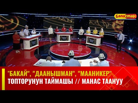 Видео: "Бакай", "Даанышман", "Мааникер" топторунун таймашы // МАНАС ТААНУУ // 2023