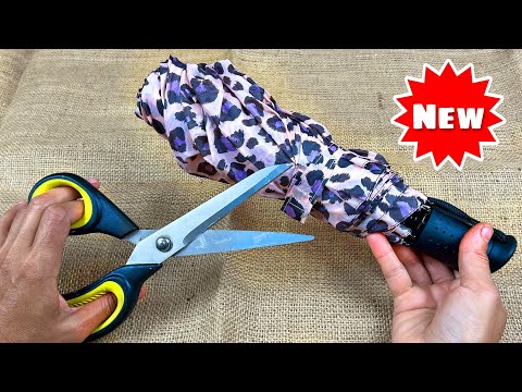 Видео: Посмотрите, что я сделал со старым сломанным зонтиком! Идея переработки.