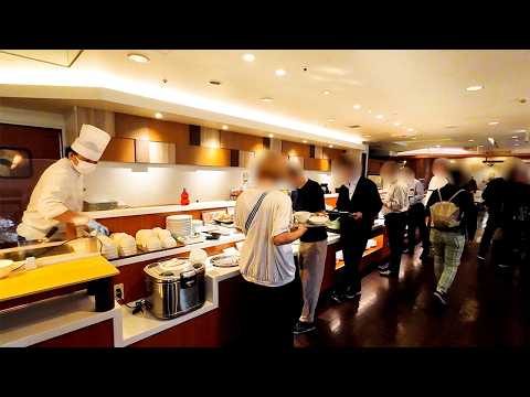 Видео: 350 гостей спешили! В буфете роскошного отеля на Хоккайдо в Японии