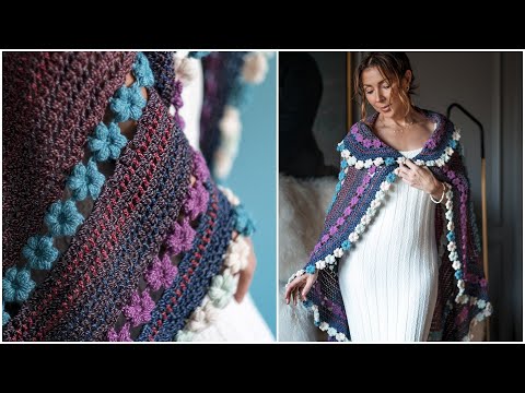 Видео: Вяжем крючком великолепное одеяло с цветочным узором | Пошаговое руководство по узору «Флерель»