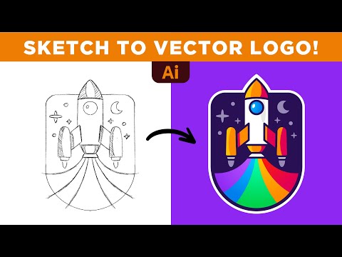 Видео: Учебное пособие по Adobe Illustrator: создание векторного логотипа из Sketch