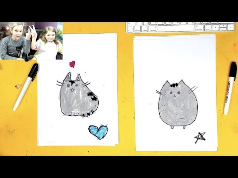 Видео: Катя и Аня рисуют КОТЭ