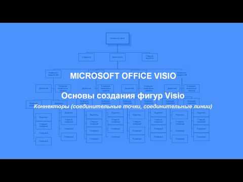Видео: Основы создания фигур Visio - Соединительные точки и соединительные линии