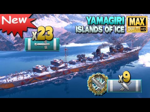 Видео: Эсминец Ямагири: 20км торпед на Ледяных островах - World of Warships