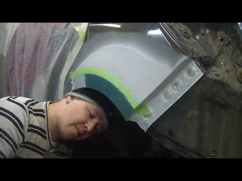 Видео: Opel Astra переделка крыла и бампера, часть 1