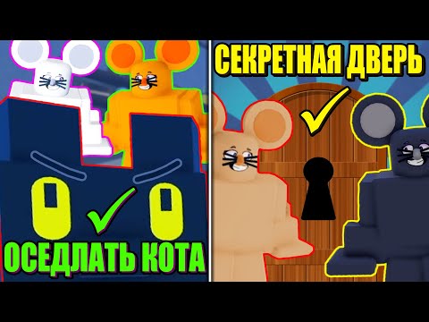 Видео: НАШЛИ СЕКРЕТЫ В МЫШИНОМ ОББИ! Escape The Cat Game Obby