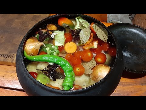 Видео: Шурпа томленая в чугунке на печном комплексе.  Очень вкусно! Кайнатма.