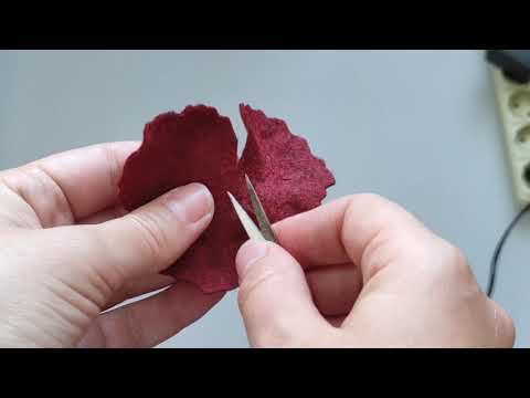 Видео: Брошь Мак из фетра / Felt Brooch Poppy  / Броша з фетру Мак