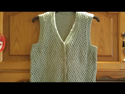Видео: Классический вязаный жилет для женщин. Пошаговое руководство. Мастер-класс по вязанию женского вя...