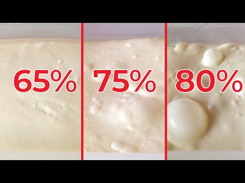 Видео: Рецепт теста для пиццы — 65%, 75%, 80% увлажнения