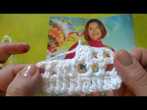 Видео: филейная сетка N2: как вывязывать рисунок