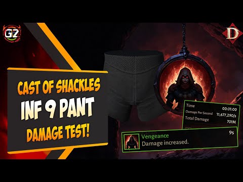 Видео: Cast Of Shackles | Штаны Inferno 9 – усиление урона и его преимущества | Diablo Immortal