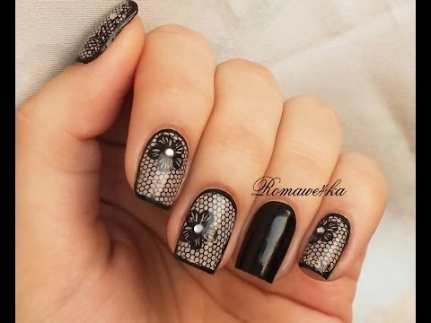 Видео: Кокетливый маникюр в сеточку ( переводная фольга)