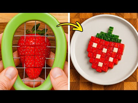 Видео: 🍓 ВЕСЕЛЫЕ СПОСОБЫ РЕЗАТЬ ФРУКТЫ! Легкие и Креативные Кухонные Хаки, Которые Вам Понравятся 🥑🌟