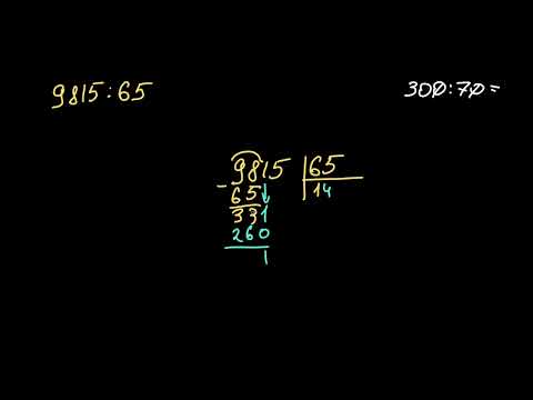 Видео: Ділення на двоцифрове число: 9815÷65 | Академія Хана